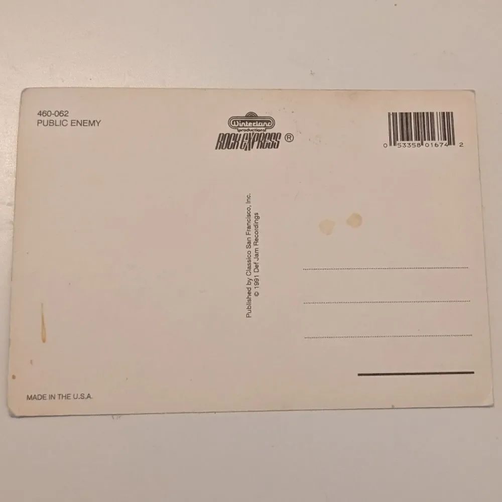 Public Enemy Post Card - Picture 2 of 2